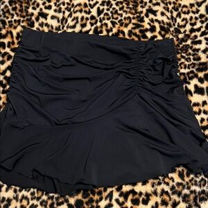 H&M Black Ruched Mini Skirt